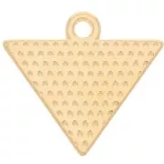 triangle Charm with eye 14x16 mm - Fine Gold plated x1