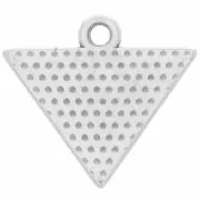 triangle Charm with eye 14x16 mm - Antique silver plating x1