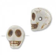 Bead Howlite dyed skull 14mm imitation Bone x1