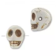Bead Howlite dyed skull 14mm imitation Bone x1