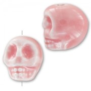 Ceramics skull 13x11 mm Light Pink x1