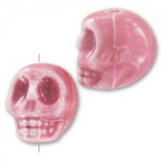Ceramics skull 13x11 mm Pink  x1|raw }}