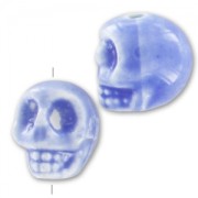 Ceramics skull 13x11 mm Blue x1|raw }}