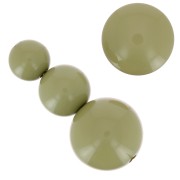 Assortment of 26 beads 8-10-14 mm & 2 cabochons in opaque resin - Verdigris x1|raw }}