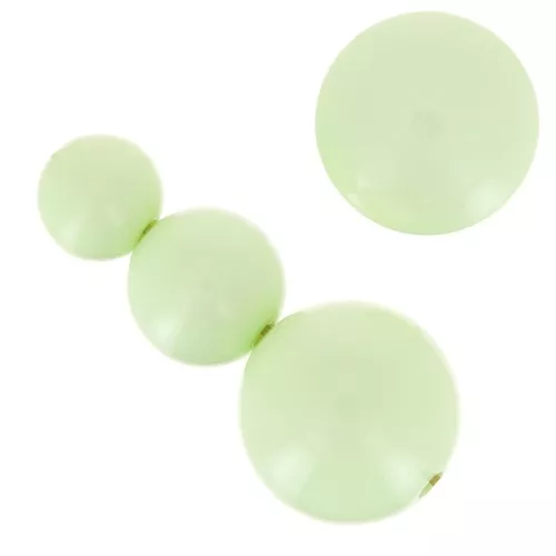 Assortment of 26 beads 8-10-14 mm & 2 cabochons in opaque resin - Pastel Green x1