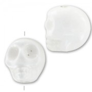Ceramics skull 13x11 mm White x1