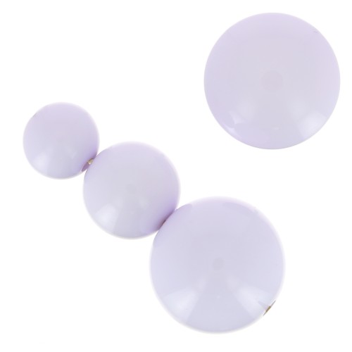 Assortment of 26 beads 8-10-14 mm & 2 cabochons in opaque resin - Parma x1