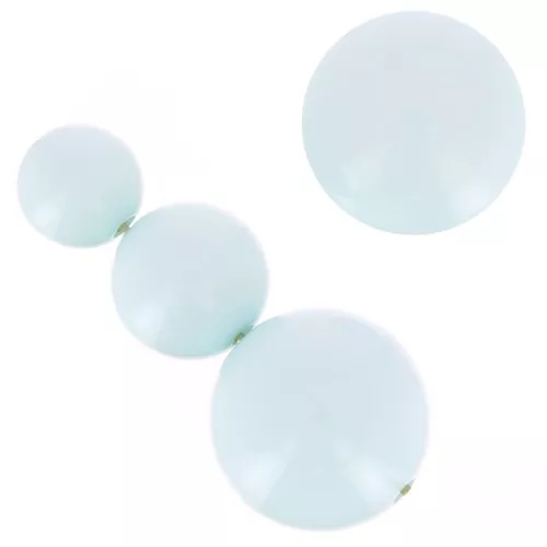 Assortment of 26 beads 8-10-14 mm & 2 cabochons in opaque resin - Light Blue x1