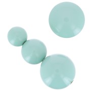 Assortment of 26 beads 8-10-14 mm & 2 cabochons in opaque resin - water greenx1|raw }}