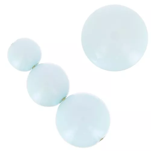 Assortment of 26 beads 6-8-10mm and 2 cabochons in opaque resin - Light Blue x1