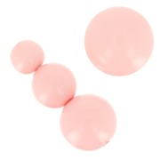 Assortment of 26 beads 6-8-10mm and 2 cabochons in opaque resin - Sugarplum pink x1