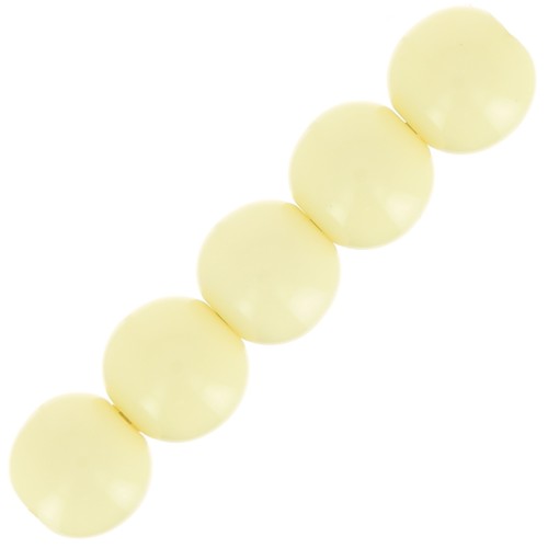 4mm Opaque resin bead - Pastel Yellow x15