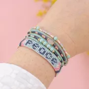 4mm Opaque resin bead - Light Blue x15