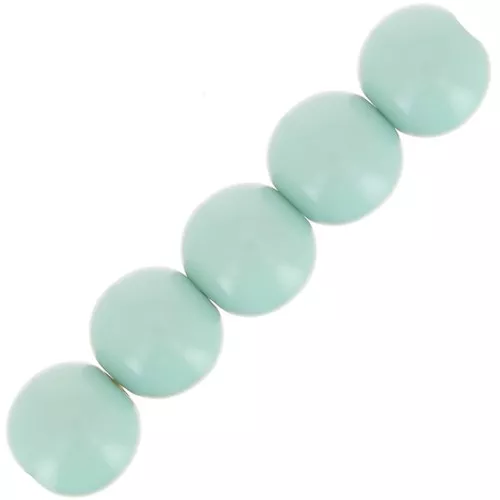6mm Opaque resin bead - water greenx10