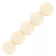 6mm Opaque resin bead - Beige x10