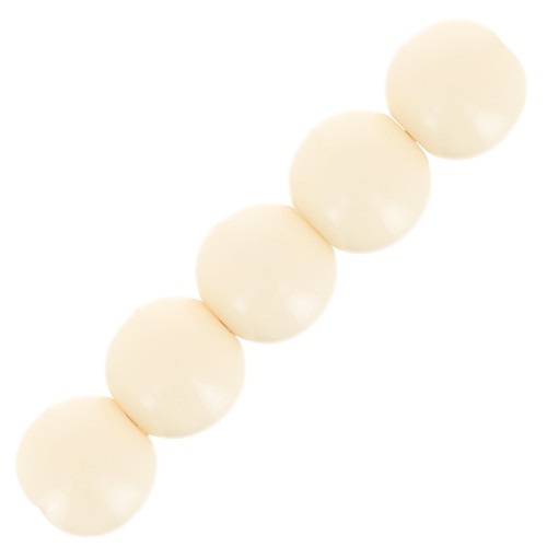 6mm Opaque resin bead - Beige x10