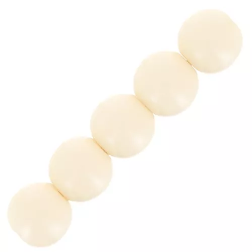 6mm Opaque resin bead - Beige x10