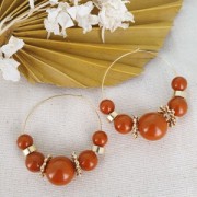 8mm Opaque resin bead - water greenx1