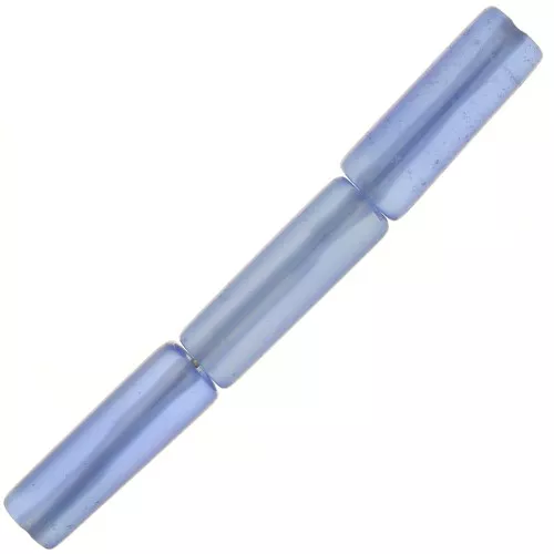 15x5mm Gemstone dyed tube beads - Blue Agate x5
