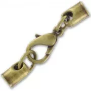 Lace holder clasp 4mm Bronze tone x1