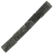 10x5mm Gemstone Tube Beads - Black rutile x5