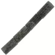 10x5mm Gemstone Tube Beads - Black rutile x5