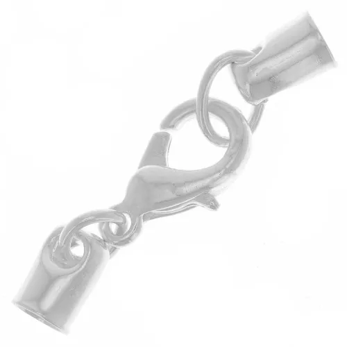 Lace holder clasp 4mm fine silver plating x1
