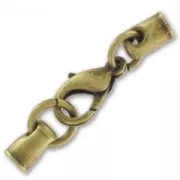 Lace holder clasp 3mm Bronze tone x1