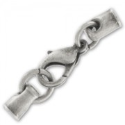 Lace holder clasp 3mm Old fine silver plating x1|raw }}