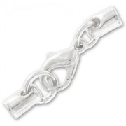 Lace holder clasp 3mm fine silver plating x1