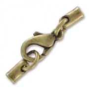 Lace holder clasp 2mm Bronze tone x1