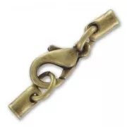 Lace holder clasp 2mm Bronze tone x1