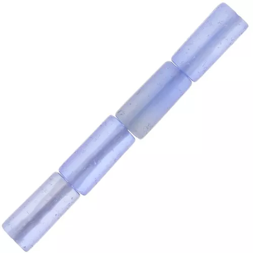 10x5mm Gemstone dyed Tube Beads - Blue agate x5