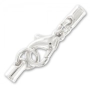 Lace holder clasp 2mm fine silver plating x1