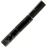 15x5mm Gemstone tube faceted beads - Obsidienne mouchetée x5