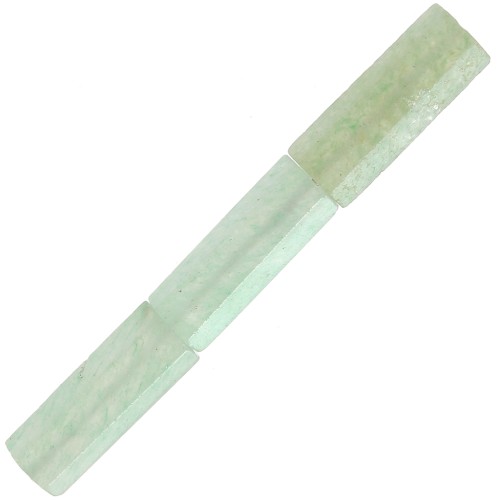 15x5mm Gemstone tube faceted beads - Aventurine x5