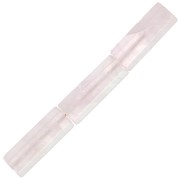 15x5mm Faceted gemstone tube beads - rose Quartz x5|raw }}