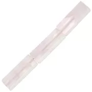 15x5mm Faceted gemstone tube beads - rose Quartz x5
