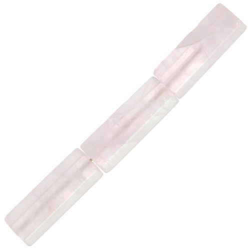 15x5mm Faceted gemstone tube beads - rose Quartz x5