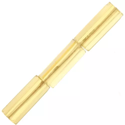 Faceted tube beads 15x5 mm imitation gemstone - Hydro citrine x5
