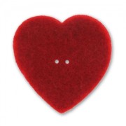 Felt Heart 40mm Red x1