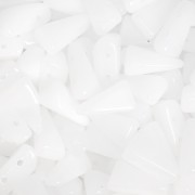 5x8mm Vexolo Glass beads - Alabaster x30