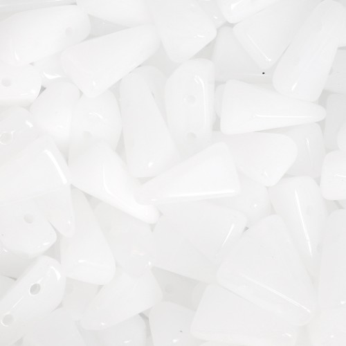 5x8mm Vexolo Glass beads - Alabaster x30