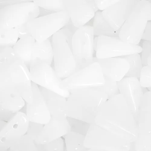 5x8mm Vexolo Glass beads - Alabaster x30