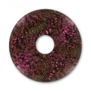 Dichroic Donuts 21mm Light Amethyst/Jet x1
