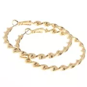 Twisted Hoops 50 mm - Gold x2