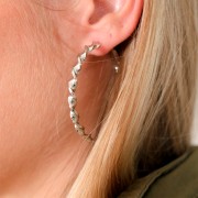 Twisted Hoops 50 mm - Gold x2