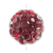 Plasticine round bead rhinestones 6mm Light Siam x1