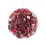 Plasticine round bead rhinestones 6mm Light Siam x1