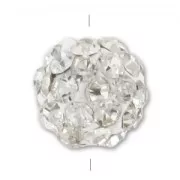Plasticine round bead rhinestones 6mm Crystal  x1